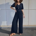 thumbnail image 2 of ANINEO Stylish Women's Jumpsuit Casual Wear Slim Fit With Waist Cinching Versatile Design Summer Autumn Jumpsuit Solid Color Birthday Daliywear, 2 of 6