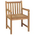 thumbnail image 3 of vidaXL Chaises de Jardin 2 pcs avec Coussins Rouges en Bois de Teck Massif, 3 of 5