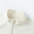 thumbnail image 5 of FRSASU Men's Stand up Collar Zipper Jacket Solid Color Casual Loose Simple Classic Long Sleeved Jacket with Pocket White, 5 of 8