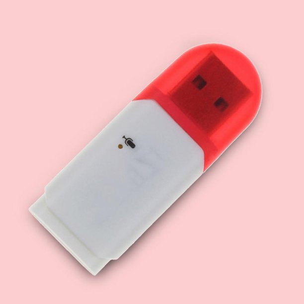 5pcs Bluetooth-compatible 5.0 Mini USB Adapter Audio Stereo Receiver (Red)