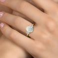 thumbnail image 4 of Gem Stone King 2.36 Ct Oval Cabochon White Simulated Opal White Topaz 18K Yellow Gold Plated Silver Ring, 4 of 6
