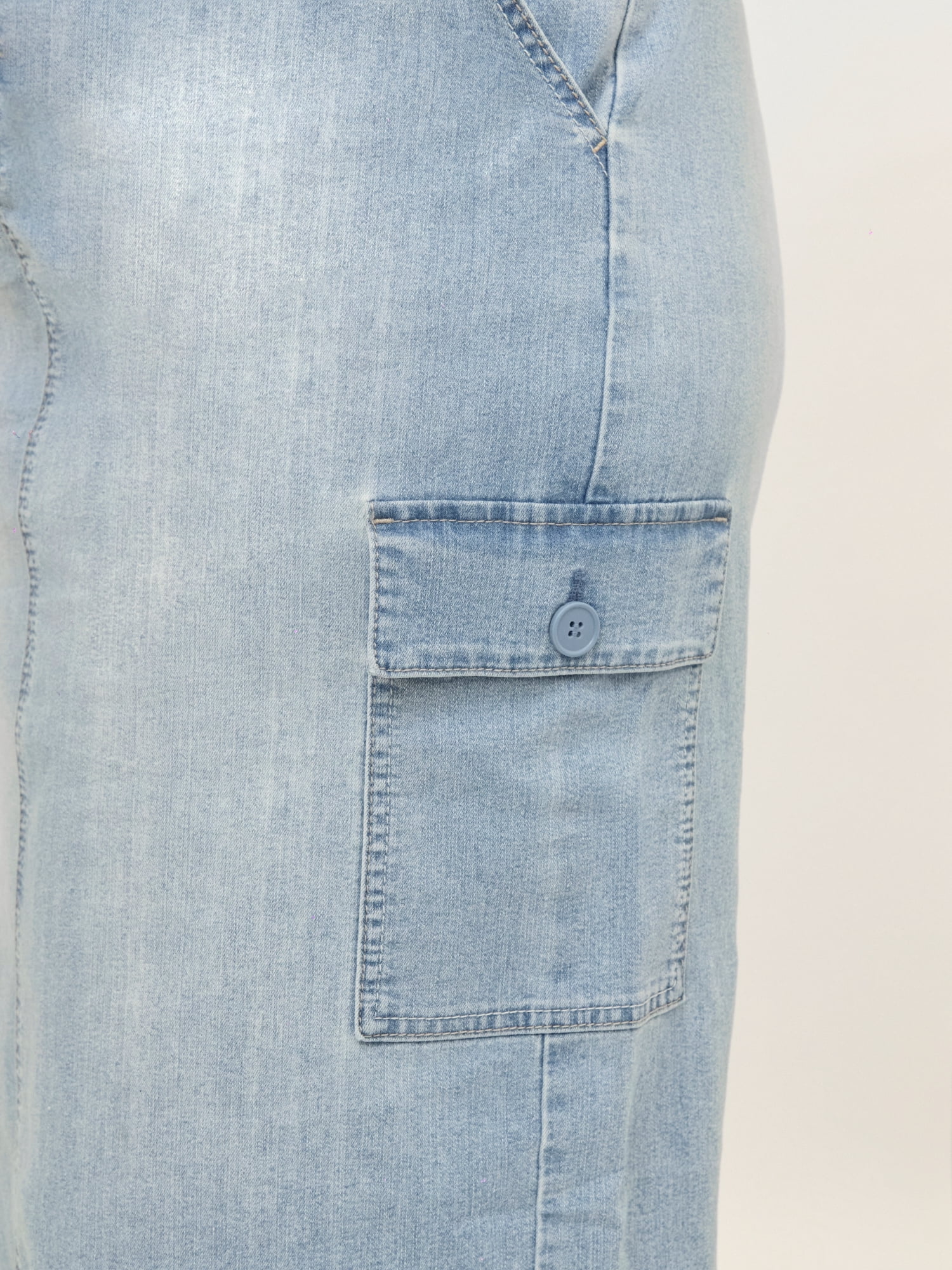 A3 Denim Women's Plus Size Utility Maxi Skirt, Sizes 16W-26W