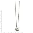thumbnail image 3 of White Stainless Steel necklace with pendant 18.5 in, 3 of 3