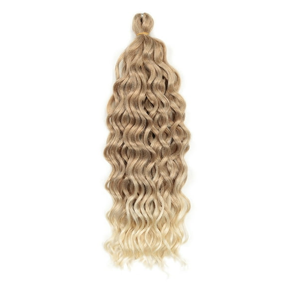 Zhuge Deep wavy Crochet Hair Long Curly Crochet Hair for Women 18inch Ocean wave braiding hair Deep Twist Crochet Braids Synthetic Braiding Hair Extensions,B