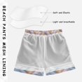 thumbnail image 3 of FORMRS Boys Swim Trunks Quick Dry Mesh Liner Boardshorts Sizes XS-XL, Purple Geometric, 3 of 7