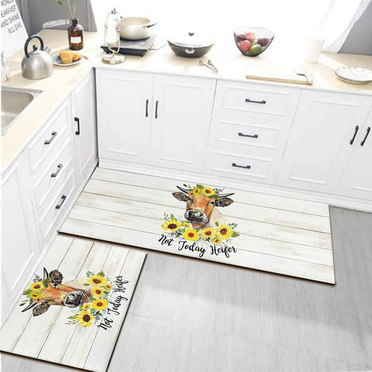 Washable Kitchen Rugs and Mats [2 Pieces], Non-Slip Kitchen Mats, Soft Kitchen  Mats, Kitchen Rugs for Tiled Floors in Front of The Sink. -  Homedandfarmdecor - Medium