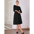 thumbnail image 3 of DARING DIVA Elegant A-Line Midi Length Winter Dress L Black, 3 of 6