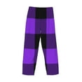 thumbnail image 5 of Daiia Men'S Purple Buffalo Plaid Pants,Bottoms Sleep Lounge,Pajama Pants,Pj Bottoms Drawstring And Pockets-Xx-Large, 5 of 9