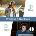 thumbnail image 6 of Wireless Headphones, Over Ear Noise Cancelling Foldable Bluetooth Headphones, 50 Hrs Playtime Hi-Fi Stereo Built-in Mic, for iphone/android/PC/TV, 6 of 10