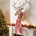 thumbnail image 5 of Gingham Ribbon Bow Decor, Polyester Construction, Woven Checkered Bow Tie For Wreath Chair Vase Gift Box Display Decor, Home Holiday Decor, 5 of 6