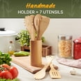 thumbnail image 2 of Juego de utensilios de cocina WoodenHouse Bamboo, 7 piezas con soporte, 2 of 7