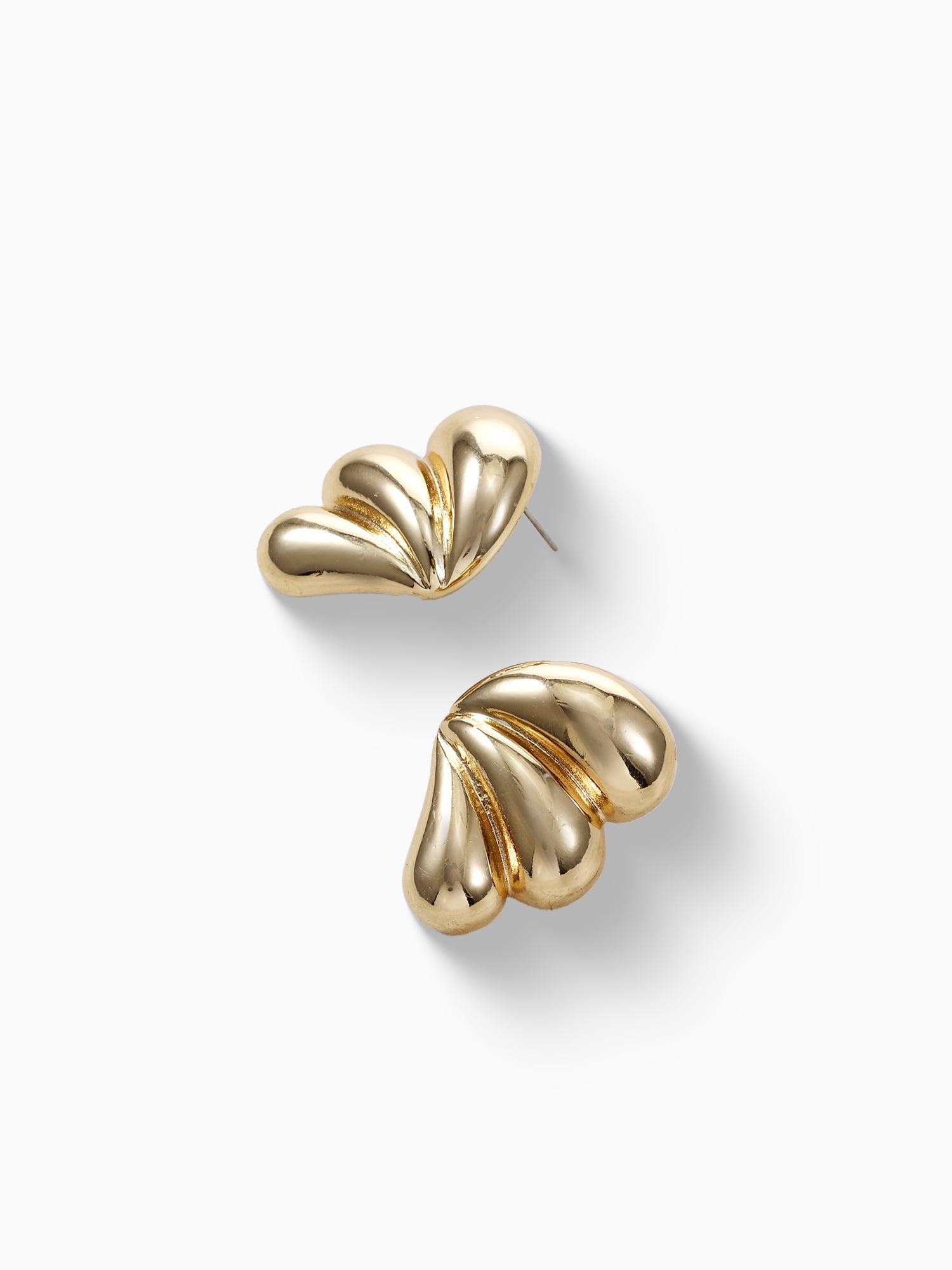 Time and Tru Gold Statement Stud Earrings