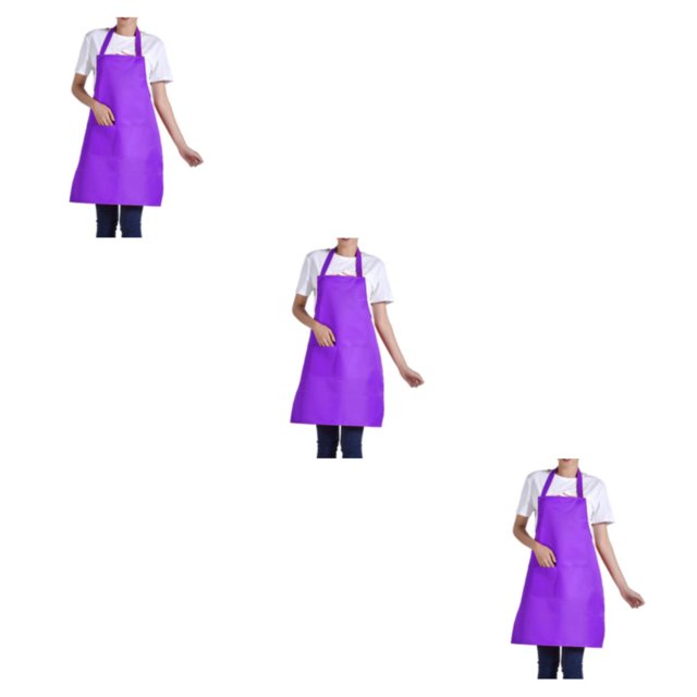 kurtrusly 12piece Easy To Adjustable Half-length Adult Apron Fit For Any Cooking Enthusiast Quick-drying purple 3Set