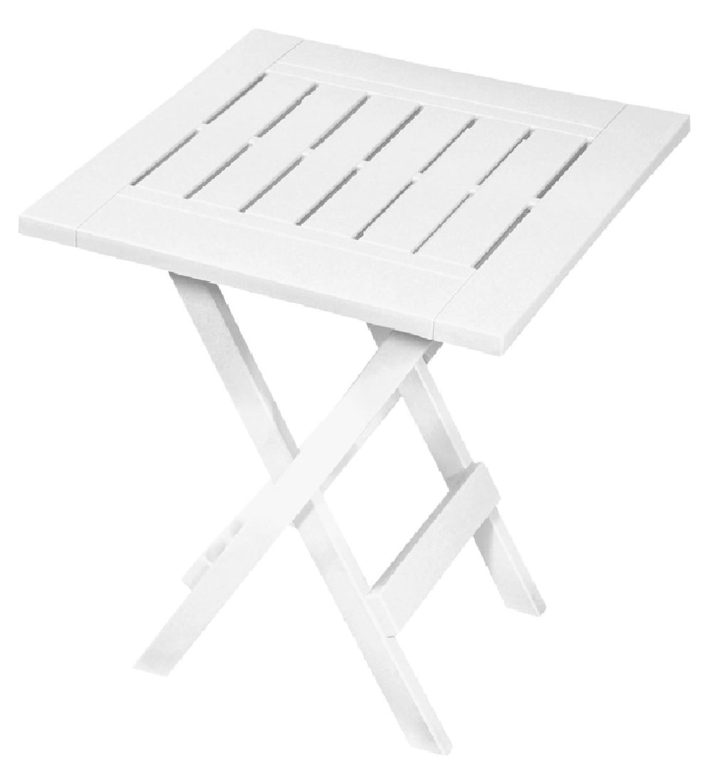 Gracious Living 141956PDQ Foldable Side Table, White