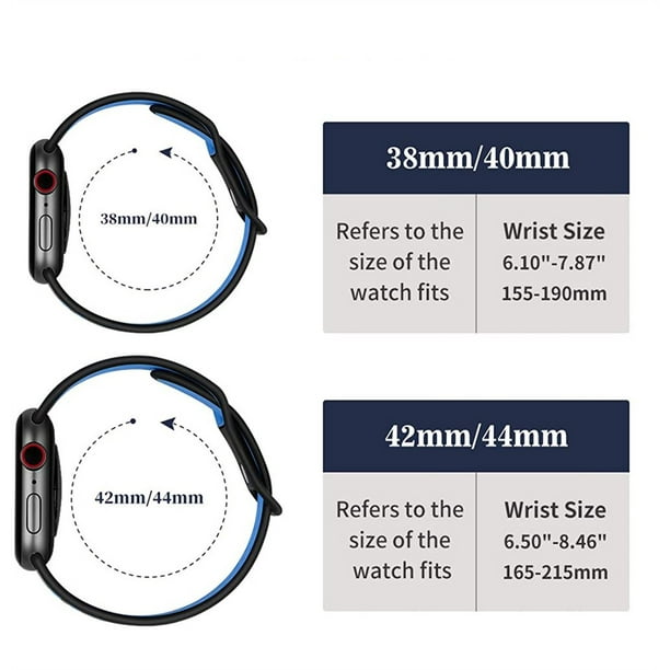 ALMNVO Silicone Strap for Apple Watch Bands 44mm 40mm 42mm 38mm 45mm 41mm Silicone Wristband Breathable Bracelet Apple Watch 6 Strap iWatch 7 5 4 SE 3