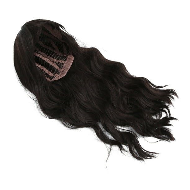 Pelucas Rizadas Largas Onduladas, 26" Negra Pelucas Sintéticas Naturales para Mujer, Pelucas Fiber SintéTicas de Fiesta de Cosplay de Moda para Mujer Ecomeon no
