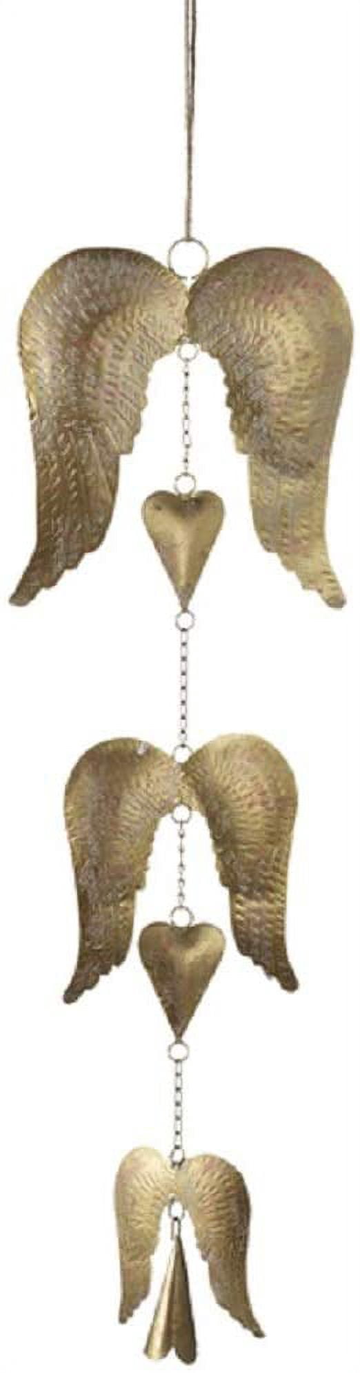 Midwest CBK 24" Hanging Angel Wings with Hearts & Bell Wind chime