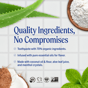 Dr. Bronner's Toothpaste - Spearmint - 5oz - Whitening, Natural & 70% Organic - Adults, Teens Children 3 and Above