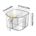 thumbnail image 3 of 4 Compartment Spice Jar Set with Handle Transparent Plastic Seasoning Containers Kitchen Storage Organizer for Kitchen/Dining(White),Hulucky, 3 of 9