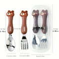 thumbnail image 2 of 2pcs Baby Feeding Spoon Fork Set - Stainless Steel Non-Slip Cutlery with Storage Box - Perfect for Kids Training and Mealtime!, 2 of 4
