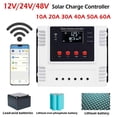 thumbnail image 1 of Controlador de carga solar 12 V/24 V/48 V 10 A-60 A Monitoreo de datos en tiempo real por aplicación Controlador de gestión de carga de tres etapas, 10 A, blanco, 1 of 5