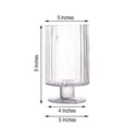 thumbnail image 3 of Efavormart 2 Pack 9" Ribbed Pedestal Glass Vases Heavy Duty Glass Candle Holder Clear Vase Jar with Ridges, 3 of 5