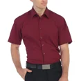 thumbnail image 2 of Omega Men's Short Sleeve Dress Shirt (Burgundy, 2XL), 2 of 3
