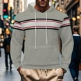 thumbnail image 6 of MELDVDIB Mens Color Block Hoodies Jacquard Knit Long Sleeve Pullover Hooded Sweatshirt Tops with Front Pocket for Daily Wear Casual Outings, 6 of 6