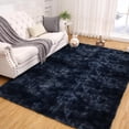 thumbnail image 4 of Memoryfield 6' x 9' Area Rug, Tie-Dye Plush Non-Skid Rug, for Bedroom Living Room Nursery, Dark Navy, 4 of 9