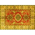 thumbnail image 1 of Ahgly Company Machine Washable Indoor Rectangle Geometric Yellow Traditional Area Rugs, 4' x 6', 1 of 4