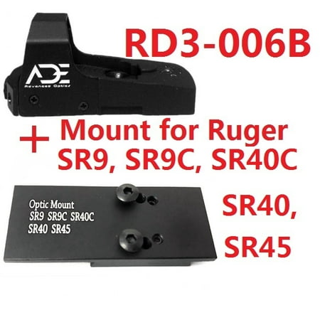 Ade Advanced Optics RD3-006B GREEN Dot Sight for RUGER