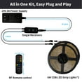 thumbnail image 4 of BUNACET Bande Lumineuse DEL COB RVB+IC de 40 Pi, Bande Lumineuse DEL COB Couleur Rêve Vif avec Télécommande RF, Contrôle par Application, Synchronisation Musicale, Changement de Couleur pour Éclairage de Salle de Jeux, Chambre, Cuisine Ho, 4 of 8