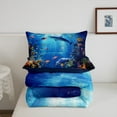 thumbnail image 5 of Erosebridal Sealife Turtle Shark Bedding Twin Comforter Set,Underwater World Down Comforter,Marine Animal Bedroom Decor,Reversible,Lightweight,2 Piece, 5 of 7