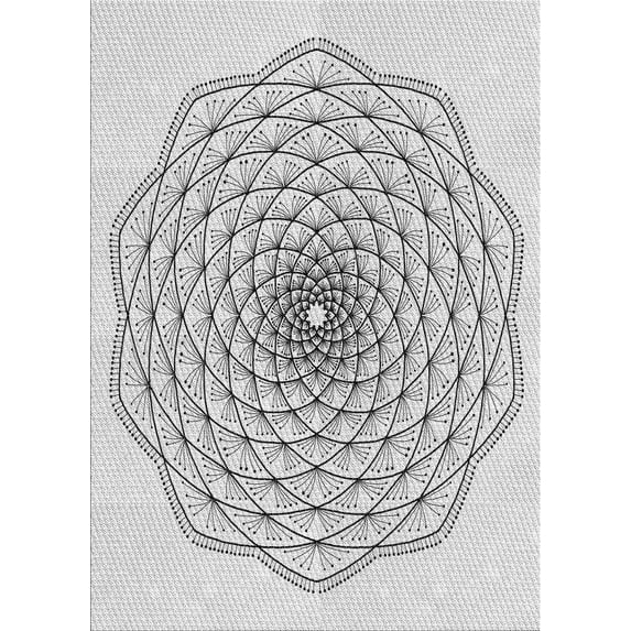 Ahgly Company Machine Washable Indoor Rectangle Transitional White Smoke Area Rugs, 5' x 8'