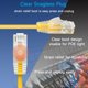 thumbnail image 4 of Cable de conexión Ethernet Lysymixs Cat6a Slim, 0,15 m, paquete de 24 unidades, amarillo, 4 of 7