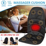 Electric Heated Car Seat Back Massage Cushion Home Office Massaging Chair Mat Vibrator Neck Waist Legs Heating Massageador