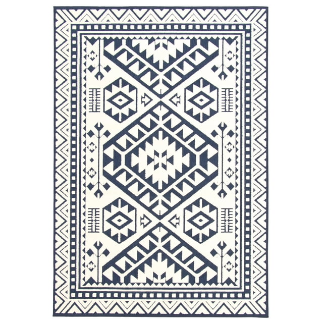 Tapis Bleu en Polypropylène 5 Pieds3 Pouces x 7 Pieds7 Pouces