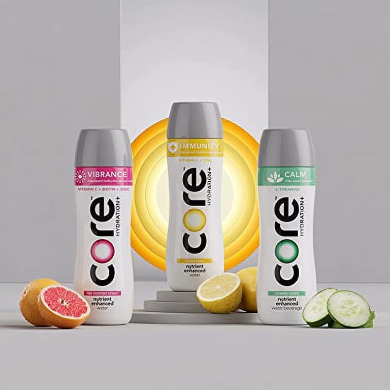 Core Hydration+ Calm, Cucumber Essence Water with L-Theanine, Zero