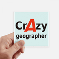 thumbnail image 1 of Brief Best Cool Geographer Occupation Sticker Square Waterproof Stickers Wallpaper Car Decal, 1 of 1