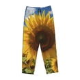thumbnail image 4 of Haiem Sky Golden Sunflower Field Women's Pajama Pants Ultra Lightweight Pjs Bottoms Sleepwear Bottom Pants With Pocket Drawstring-X-Large, 4 of 7