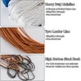 thumbnail image 4 of 100/295ft Trotline Fishing Set up 20/60 Hooks Twine Pre-Rigged Snaps Leader for Traditional Dropline Catfishing Gear Kit Catfish Rig Catfishing Tackle 100FT/20 Hooks and Snaps #6 Hooks 100FT/20, 4 of 8