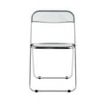 thumbnail image 5 of Folding Chair Set of 2, Transparent Portable Event Chair with Steel Frame, Open Back, Outdoor/Indoor Clear Pc Plastic Chairs for Dining Room, Party, Living Room, Gray, 5 of 7