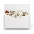 thumbnail image 2 of RACCOMB Kids Wooden Toy Box Storage with Safety Hinged Lid for Ages 2+ (White), 2 of 5