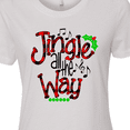 thumbnail image 4 of Inktastic Christmas Jingle All the Way with Music Notes and Holly Women's T-Shirt, 4 of 5