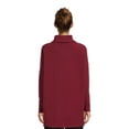thumbnail image 3 of Time and Tru Women's Rib Roll Neck Tunic, Sizes XS-3XL, 3 of 5
