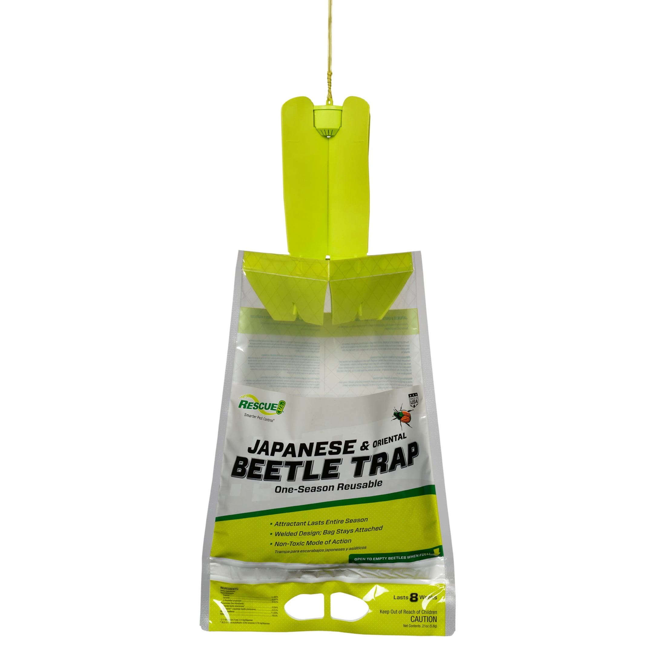 RESCUE! Japanese and Oriental Beetle Trap with Reusable Nylon Bag