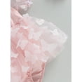 thumbnail image 6 of Arvbitana Infant Baby Girls Short Puff Sleeve Romper Dress Square Neck Butterfly Print Tulle One-piece Jumpsuit Headband 2Pcs Casual Bodysuits 0-24M, 6 of 7
