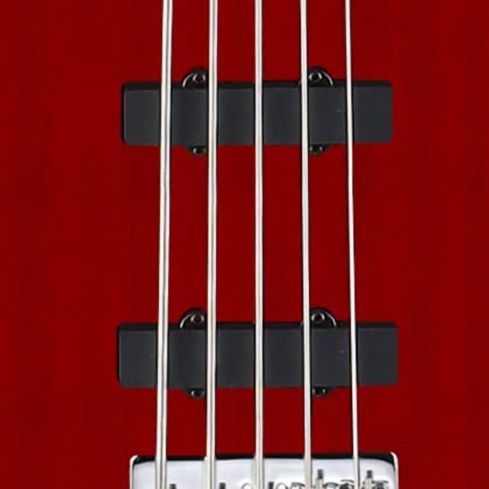 Cort Guitars  Action 5 String Bass Guitar, Trans Red