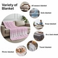 thumbnail image 6 of Throw Blanket for Couch Pink Stripes Soft Fleece Flannel Blankets Cozy Lightweight Blanket for Home Sofa Living Room French Stripe Farmhouse Style Bed Throws 30" x 40", 6 of 9