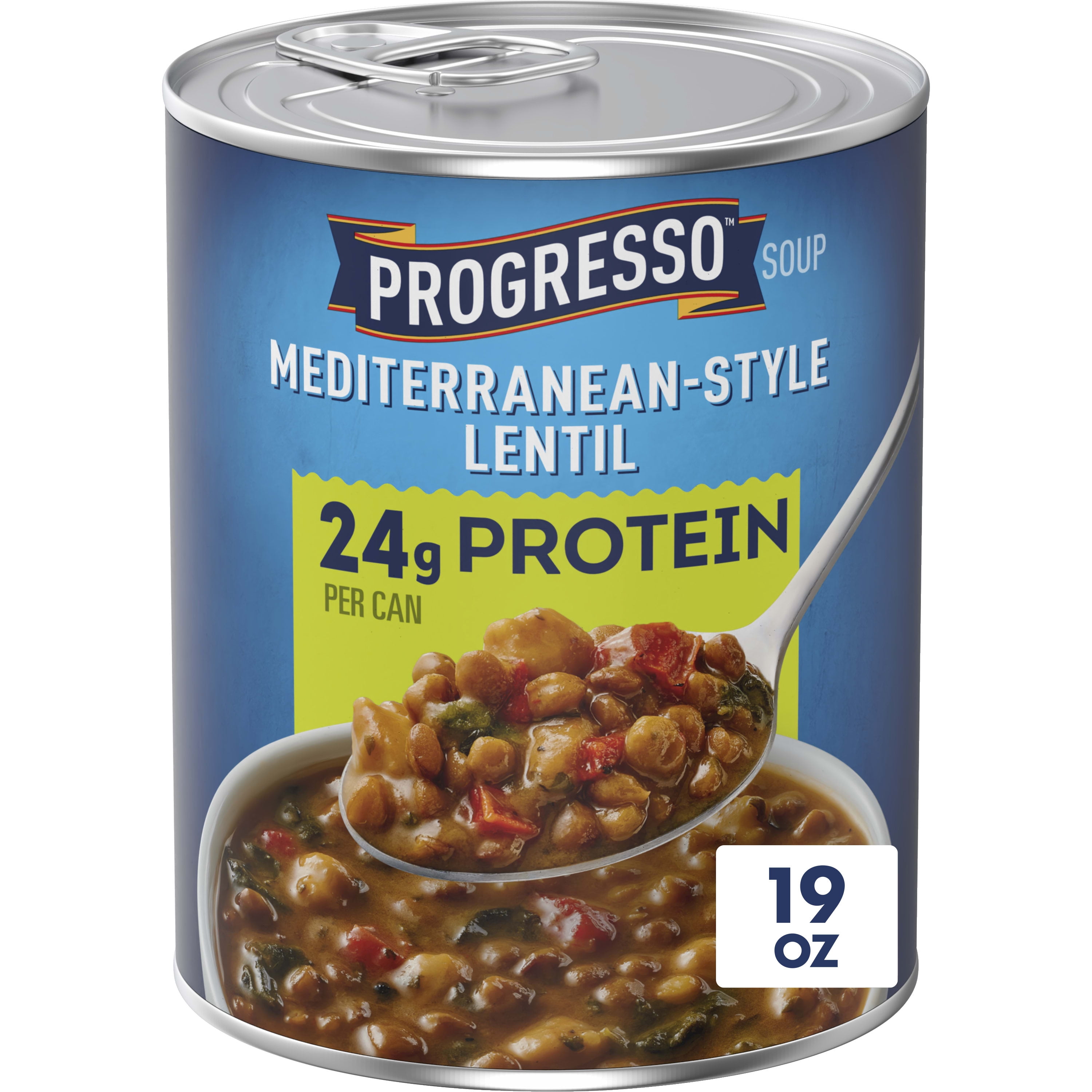 Progresso Mediterranean-Style Lentil Protein Soup, Vegetarian, 19